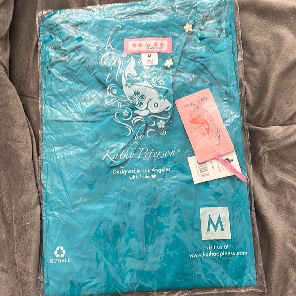 Blue scrub top
